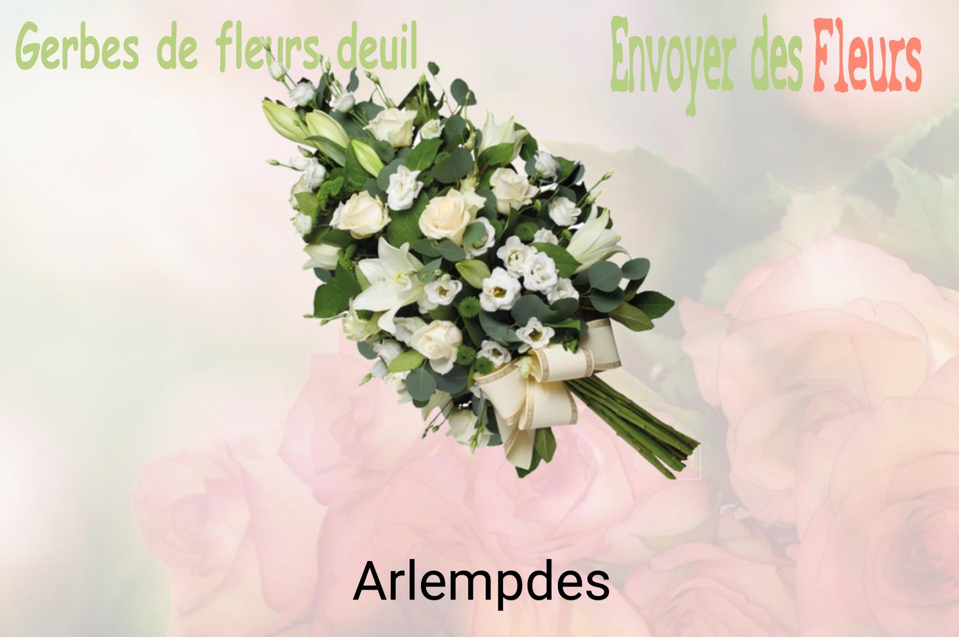 Gerbe de fleurs de deuil livrée à Arlempdes